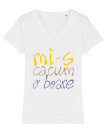 caCumOboare Tricou mânecă scurtă guler V Damă Evoker