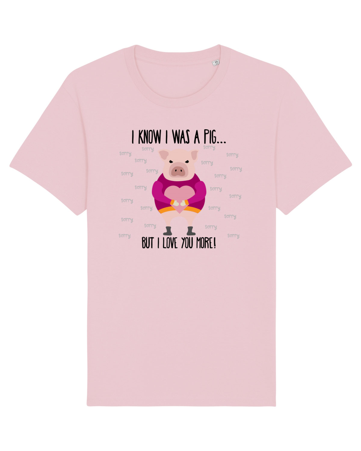 Tricou mânecă scurtă Unisex Rocker Cotton Pink