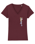 Powerpuff Bubbles Aesthetic Girls Tricou mânecă scurtă guler V Damă Evoker