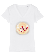 Pheonix Tricou mânecă scurtă guler V Damă Evoker