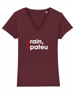 No rain, no pateu Tricou mânecă scurtă guler V Damă Evoker