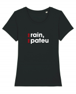 No rain, no pateu Tricou mânecă scurtă guler larg fitted Damă Expresser