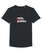 No rain, no pateu Tricou mânecă scurtă guler larg Bărbat Skater