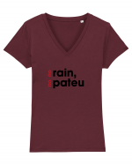 No rain, no pateu Tricou mânecă scurtă guler V Damă Evoker