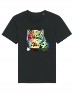 RGB Leopard Tricou mânecă scurtă Unisex Rocker