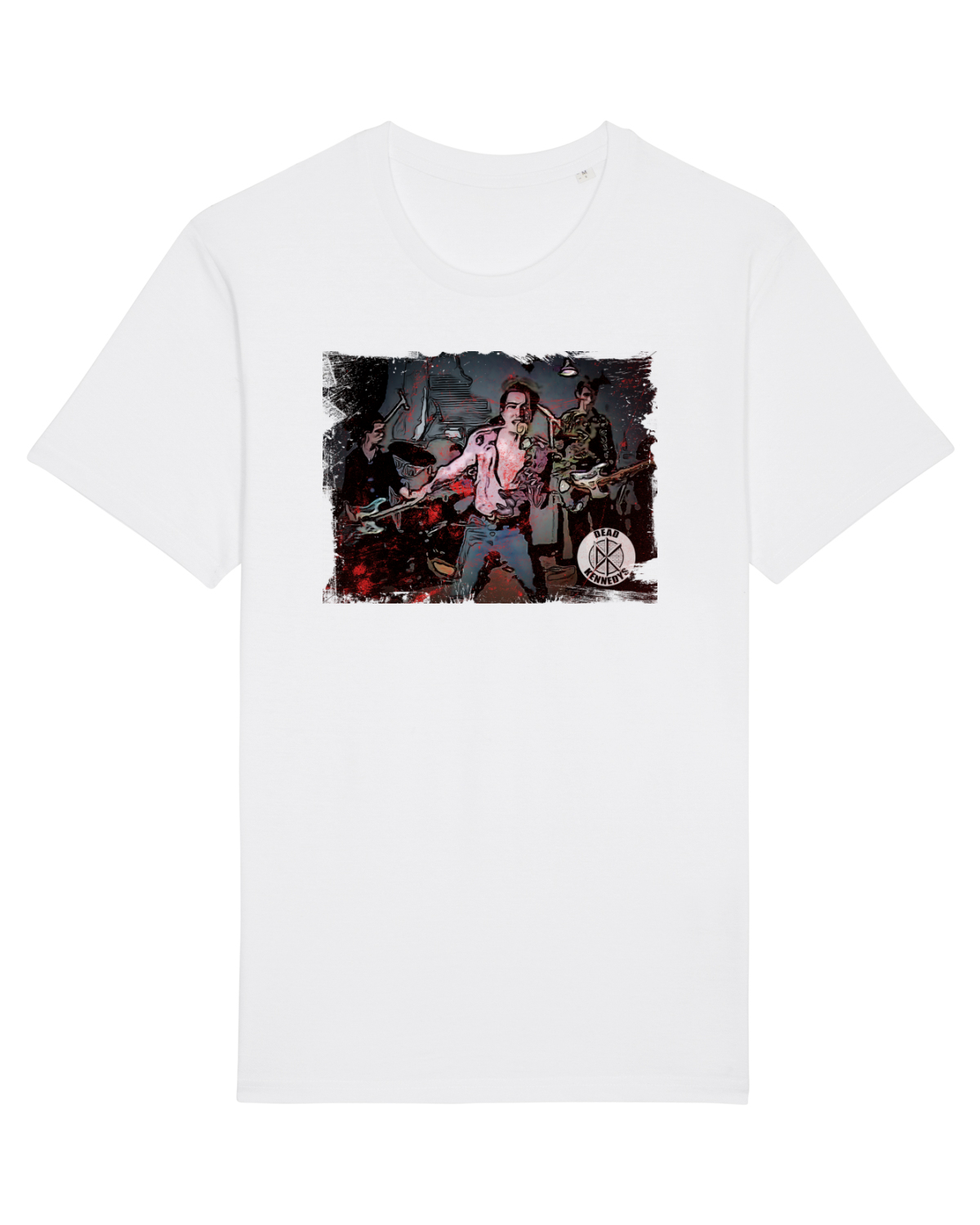 Tricou mânecă scurtă Unisex Rocker White