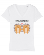 Arici Tricou mânecă scurtă guler V Damă Evoker