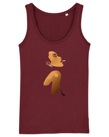 the girl who smokes Burgundy