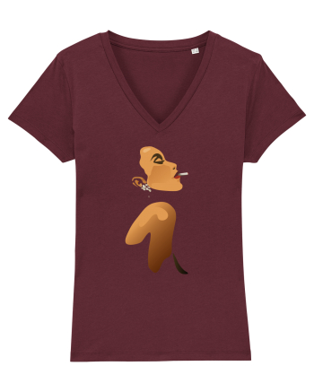the girl who smokes Burgundy