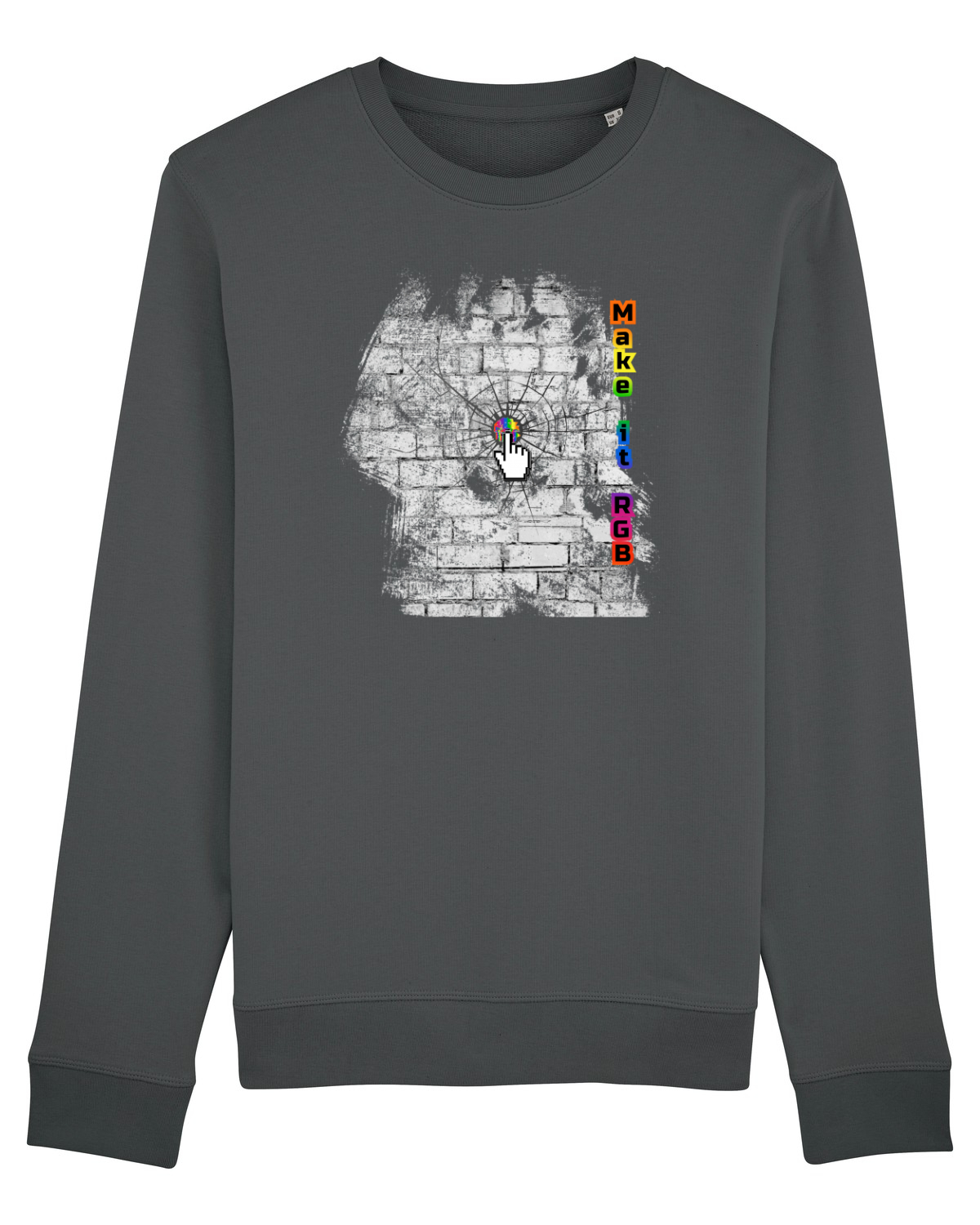 Bluză mânecă lungă Unisex Rise Anthracite