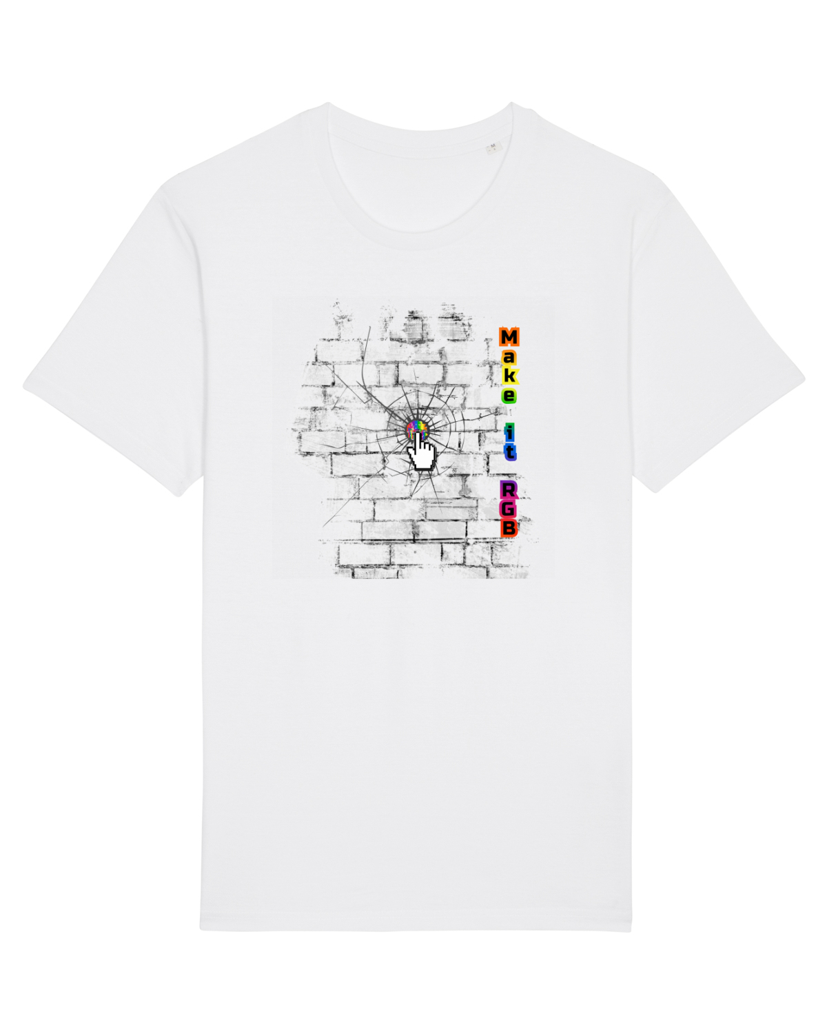 Tricou mânecă scurtă Unisex Rocker White