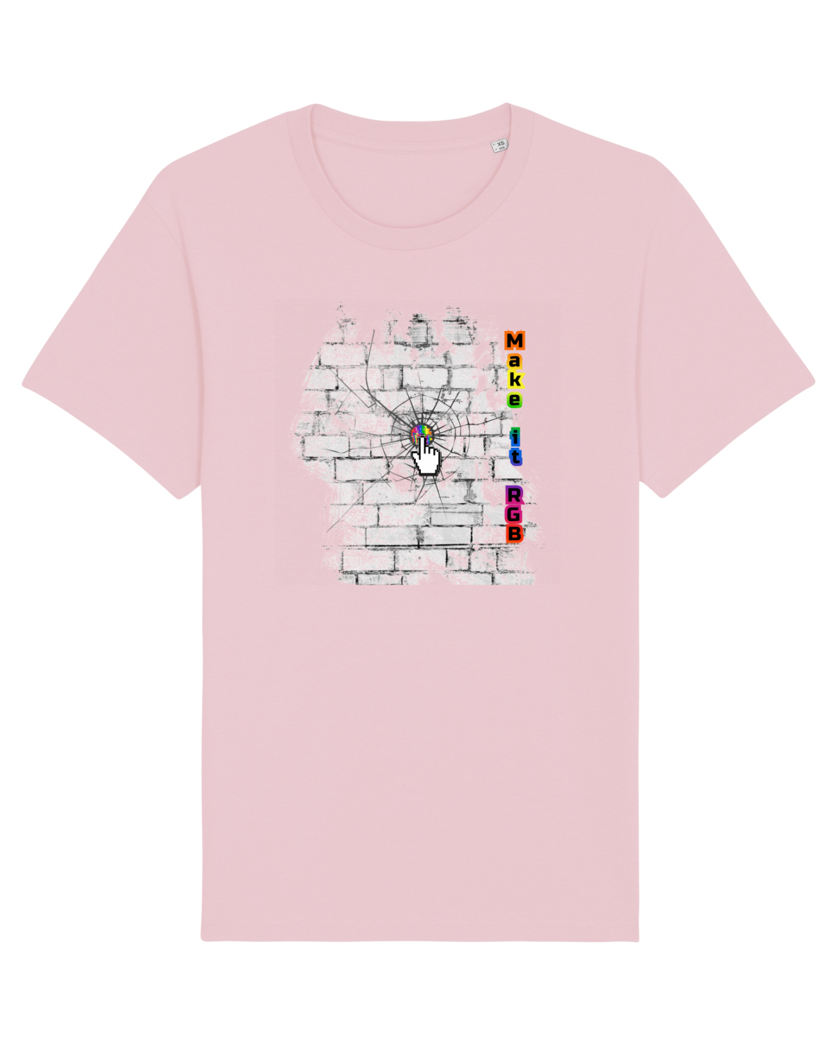 Tricou mânecă scurtă Unisex Rocker Cotton Pink