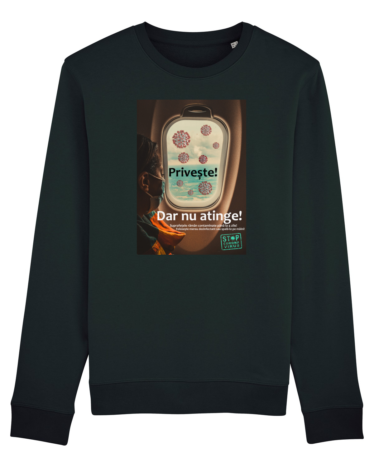Bluză mânecă lungă Unisex Rise Black