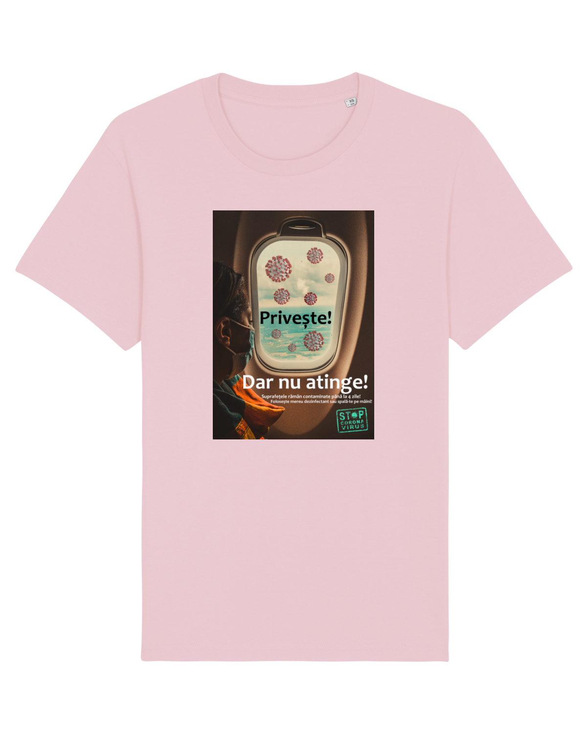Tricou mânecă scurtă Unisex Rocker Cotton Pink