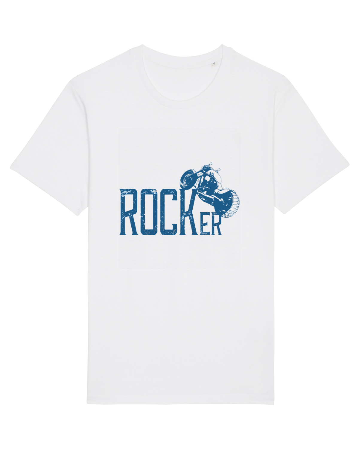 Tricou mânecă scurtă Unisex Rocker White