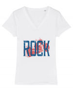 ROCK Tricou mânecă scurtă guler V Damă Evoker