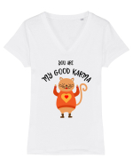 Karma Tricou mânecă scurtă guler V Damă Evoker