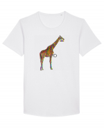 RGB Giraffe Tricou mânecă scurtă guler larg Bărbat Skater