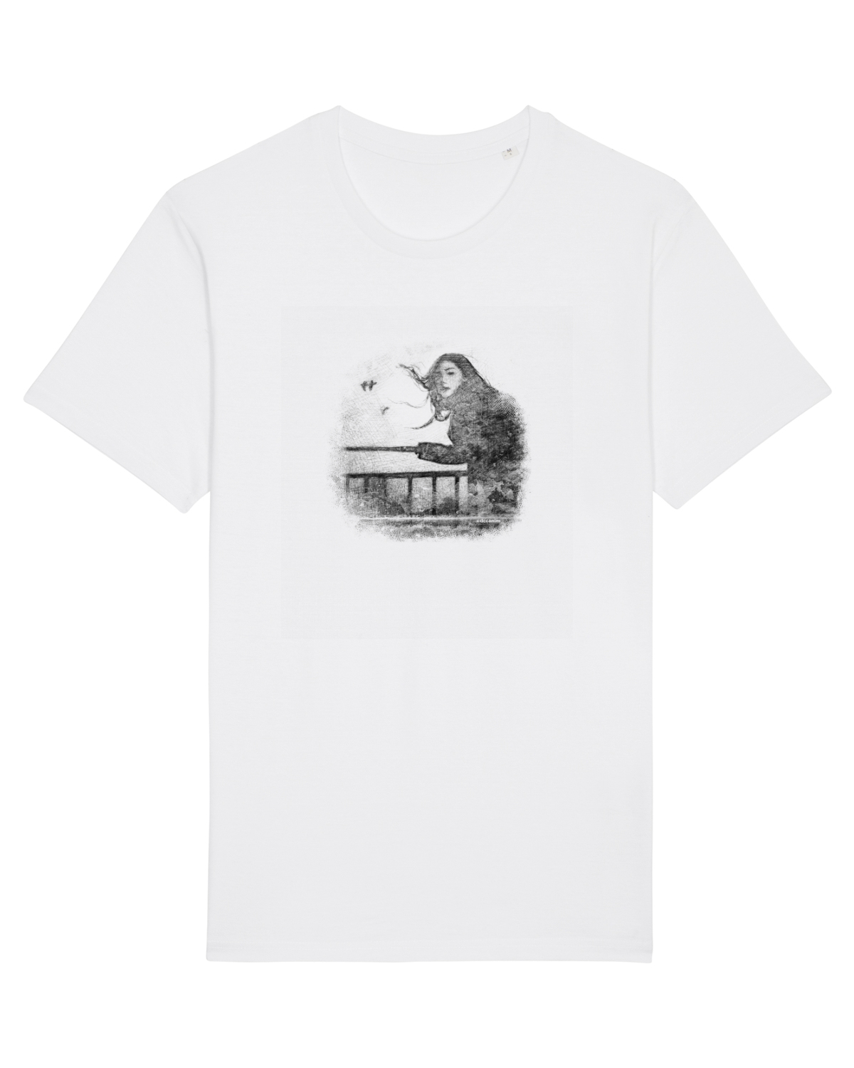 Tricou mânecă scurtă Unisex Rocker White