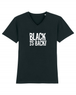 Black is Back! Tricou mânecă scurtă guler V Bărbat Presenter