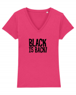 Black is Back! Tricou mânecă scurtă guler V Damă Evoker