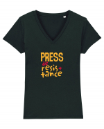 Press de resistance Tricou mânecă scurtă guler V Damă Evoker