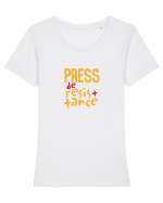 Press de resistance Tricou mânecă scurtă guler larg fitted Damă Expresser