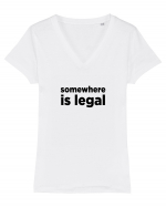 somewhere is legal Tricou mânecă scurtă guler V Damă Evoker