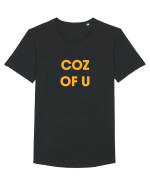 coz of u / Because of you Tricou mânecă scurtă guler larg Bărbat Skater