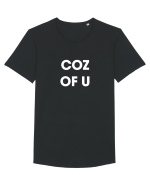 coz of u / Because of you Tricou mânecă scurtă guler larg Bărbat Skater