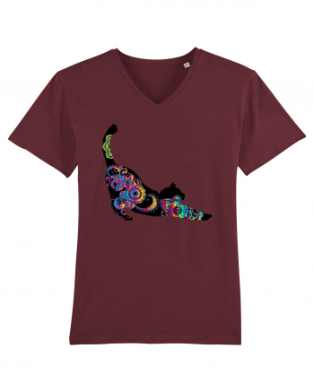 Tattooed Cat Burgundy