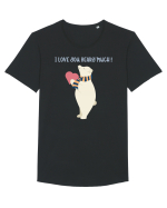 Te iubesc mult Tricou mânecă scurtă guler larg Bărbat Skater