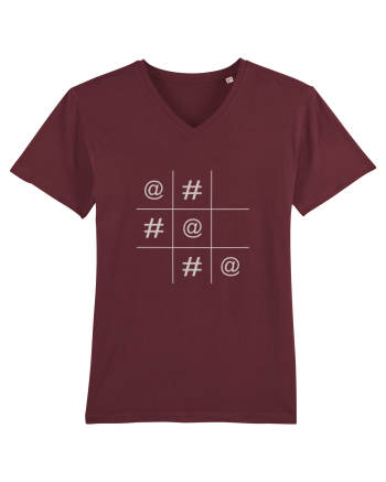 Modern X și O Burgundy