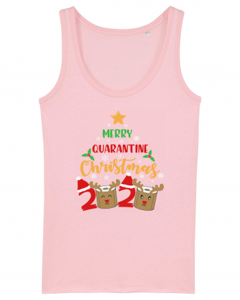 Merry Quarantine Christmas Cotton Pink