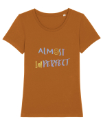 Aproape ImPerfect Tricou mânecă scurtă guler larg fitted Damă Expresser