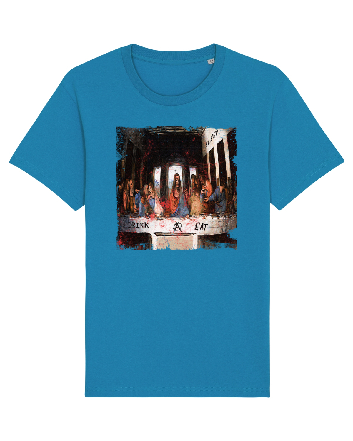 Tricou mânecă scurtă Unisex Rocker Azur