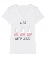 Chimie Tricou mânecă scurtă guler V Damă Evoker