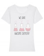 Chimie Tricou mânecă scurtă guler larg fitted Damă Expresser