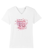 Motivul favorit Tricou mânecă scurtă guler V Bărbat Presenter