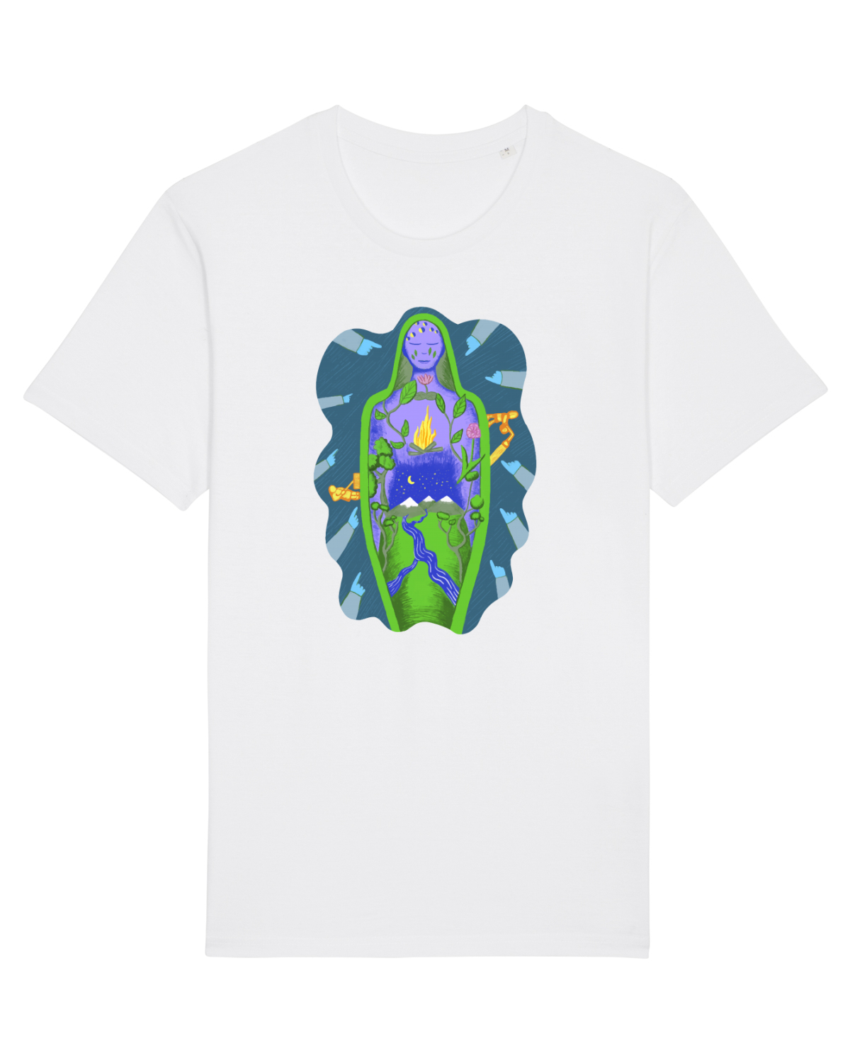 Tricou mânecă scurtă Unisex Rocker White
