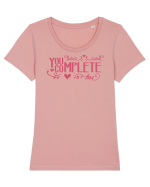 Tu mă completezi Tricou mânecă scurtă guler larg fitted Damă Expresser