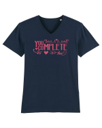 Tu mă completezi Tricou mânecă scurtă guler V Bărbat Presenter