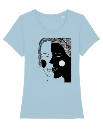 alb negru Sky Blue