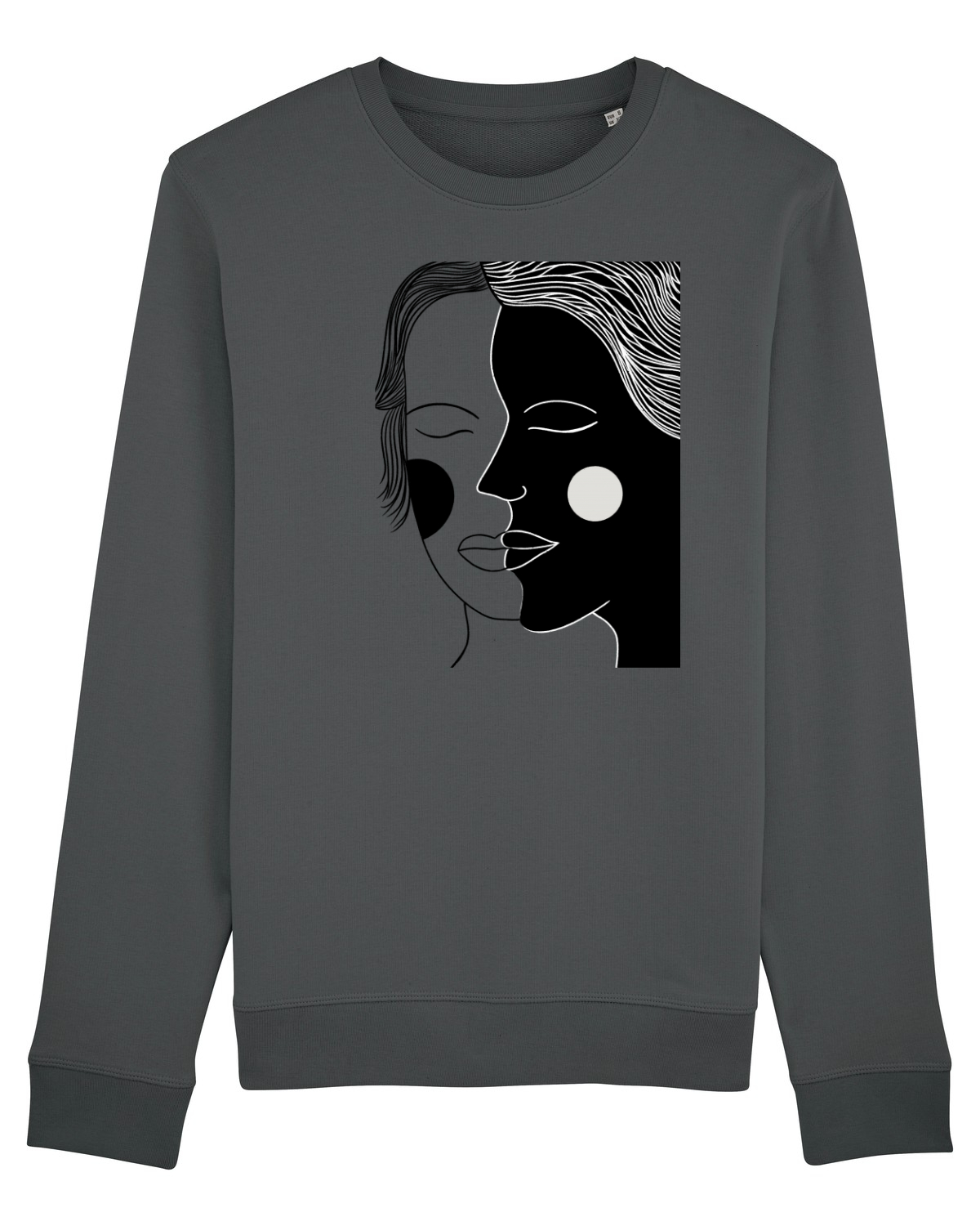 Bluză mânecă lungă Unisex Rise Anthracite