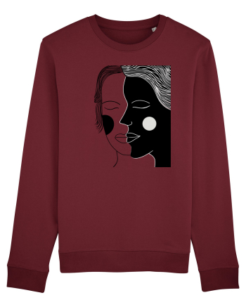 alb negru Burgundy