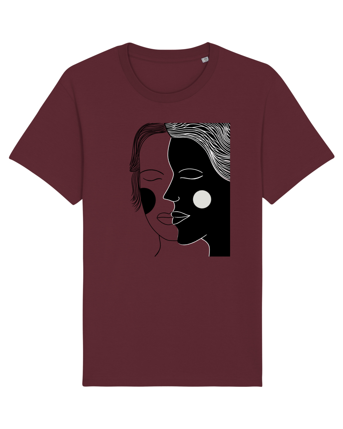 Tricou mânecă scurtă Unisex Rocker Burgundy