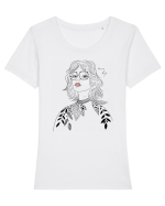 Dream big Tricou mânecă scurtă guler larg fitted Damă Expresser