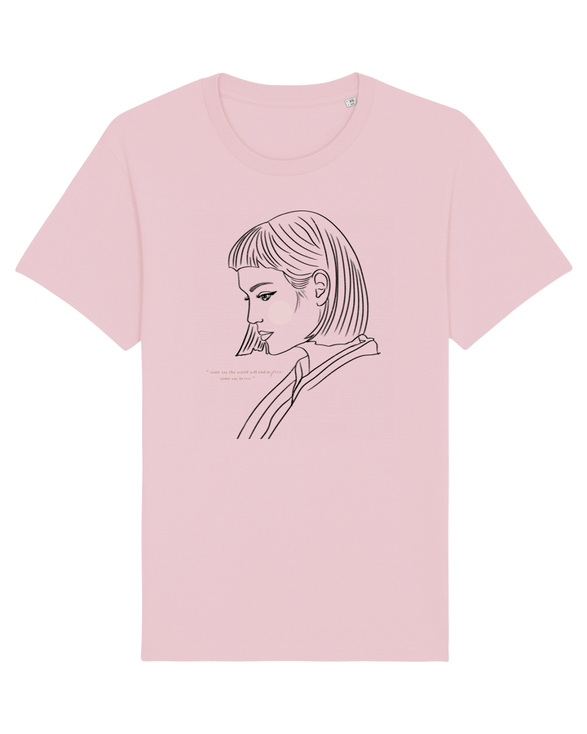 Tricou mânecă scurtă Unisex Rocker Cotton Pink