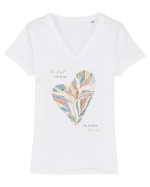 heart Tricou mânecă scurtă guler V Damă Evoker