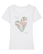 heart Tricou mânecă scurtă guler larg fitted Damă Expresser